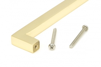 Polished Brass Albers Pull Handle - Small