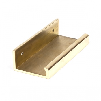 Polished Brass 100mm Plain Edge Pull