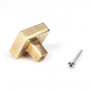 Aged Brass Albers Cabinet Knob - 35mm