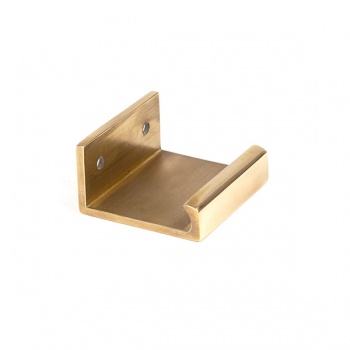 Aged Brass 50mm Plain Edge Pull