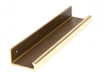 Aged Brass 200mm Plain Edge Pull