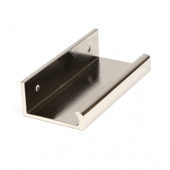 Polished Nickel 100mm Plain Edge Pull