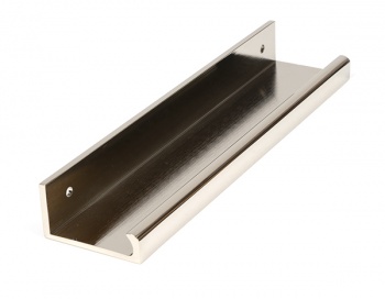 Polished Nickel 200mm Plain Edge Pull