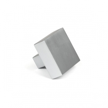 Satin Chrome Albers Cabinet Knob - 35mm