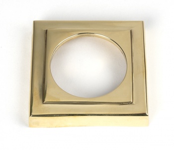 Polished Brass Round Escutcheon (Square)