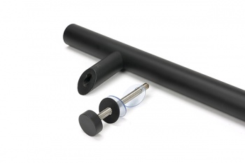 Matt Black (316) 0.6m Offset T Bar Handle Bolt Fix 32mm ÿ