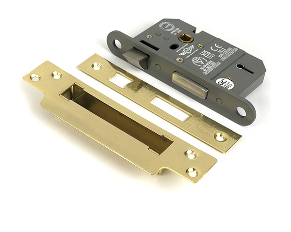 Polished Brass 2.5'' 5 Lever BS Sash Lock