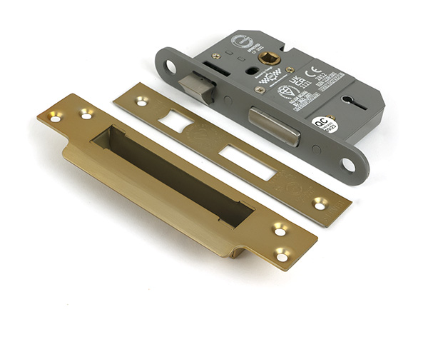 Satin Brass 2.5'' 5 Lever BS Sash Lock