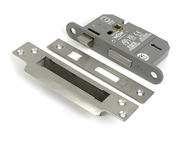 Satin Chrome 2.5'' 5 Lever BS Sash Lock