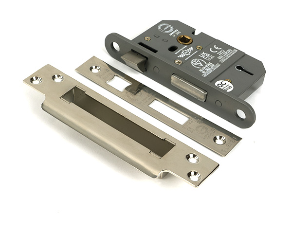 Polished Nickel 2.5'' 5 Lever BS Sash Lock KA