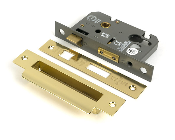 Polished Brass 2.5'' Euro Profile Sash Lock