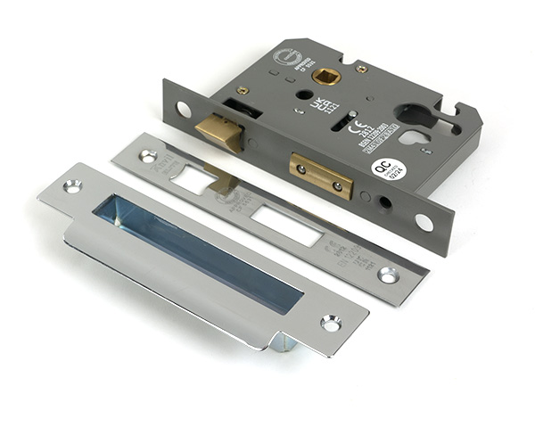 Polished SS 3'' Euro Profile Sash Lock