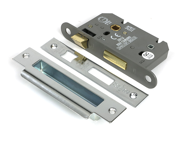 Polished SS 2.5'' Heavy Duty Bathroom Mortice Lock