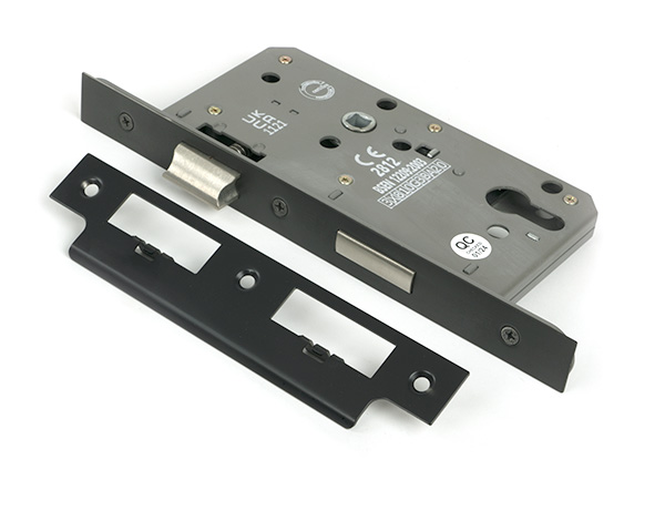 Aged Bronze Euro Din Sash Lock - 60mm Backset/72mm Centre