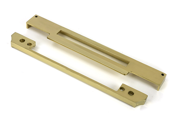 Polished Brass '' Rebate Kit for Euro Din Sash Lock