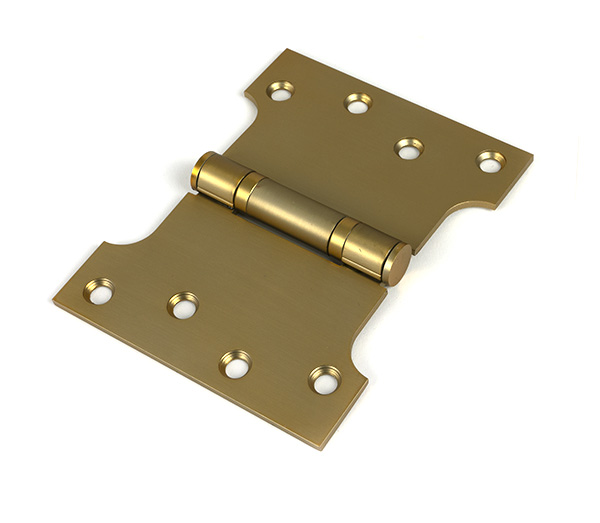 Satin Brass 4'' x 3'' x 5'' Parliament Hinge (pair) ss