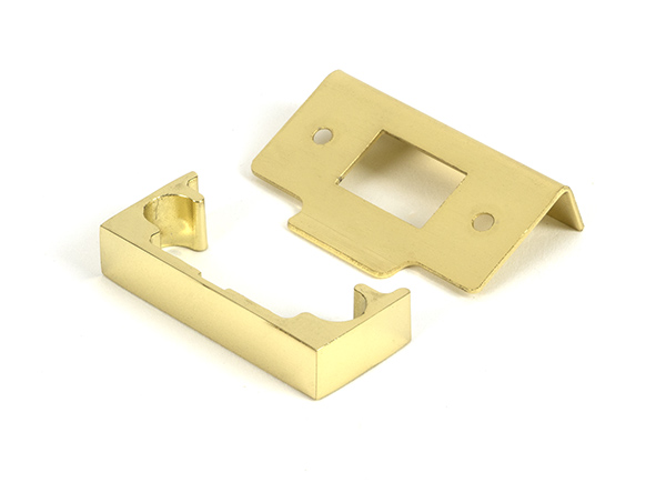 Polished Brass '' Rebate Kit for Tubular Mortice Latch