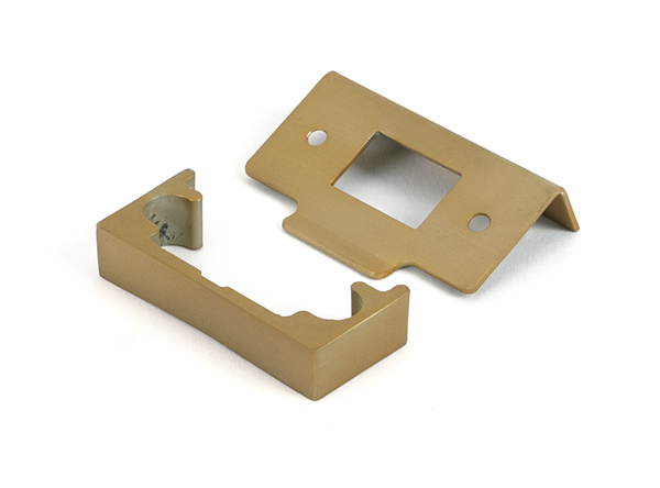 Satin Brass '' Rebate Kit for Tubular Mortice Latch