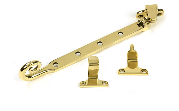 Polished Brass 10'' Monkeytail Stay (Steel Window)