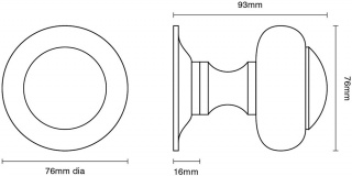 Camber Centre Door Knob