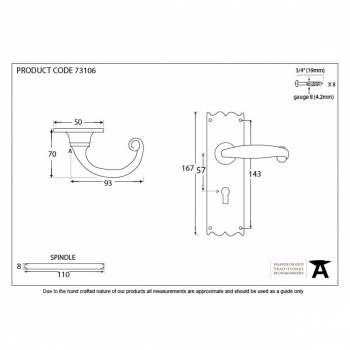 Black Cottage Lever Lock Set