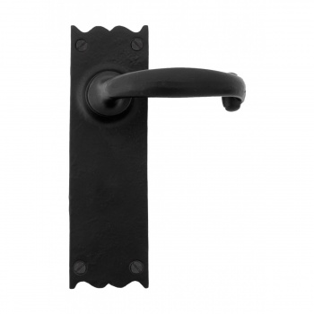 Black Cottage Lever Latch Set