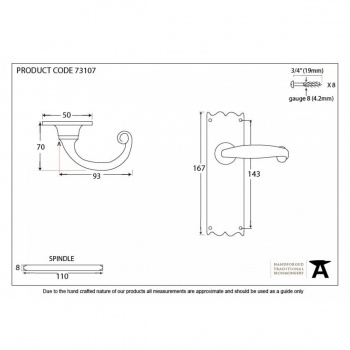 Black Cottage Lever Latch Set