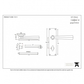 Black Straight Lever Bathroom Set