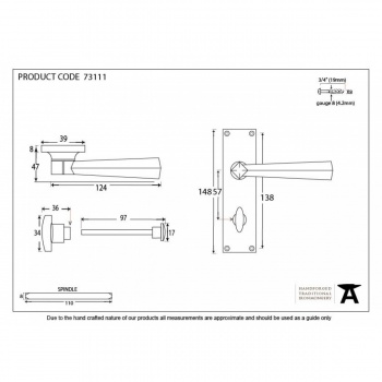 Black Straight Lever Bathroom Set