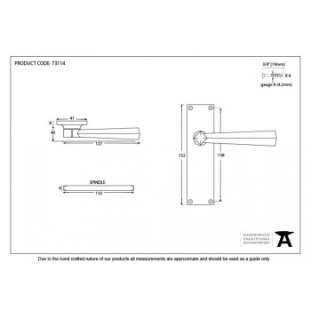 Beeswax Straight Lever Latch Set