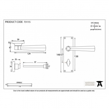 Beeswax Straight Lever Bathroom Set