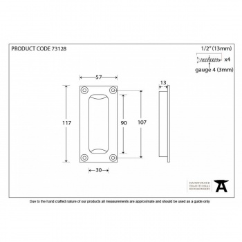 Black Flush Pull Handle