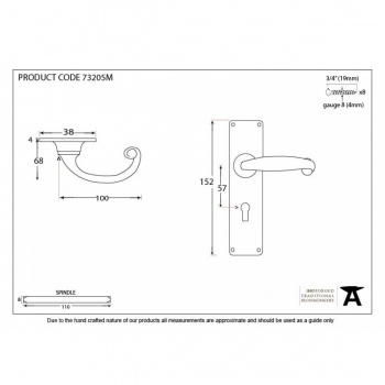 Black MF Lever Lock Set