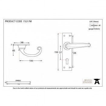 Black Lever Lock Set