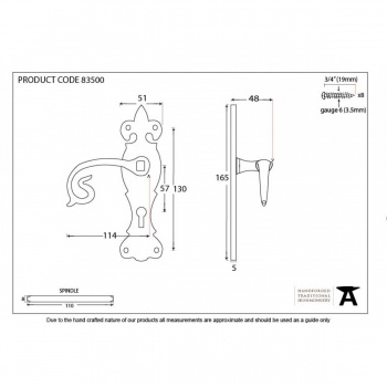 Natural Textured Curly Lever Lock Set