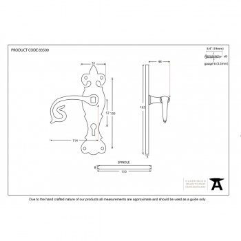 Natural Textured Curly Lever Lock Set