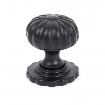 Black Cabinet Knob (With Base) - Small