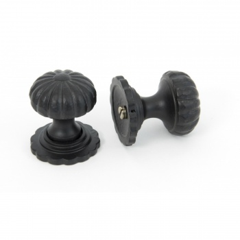 Black Cabinet Knob (With Base) - Small