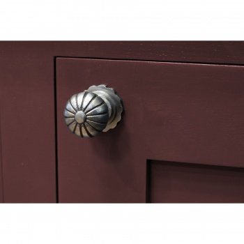 Natural Smooth Cabinet Knob (With Base) - Small