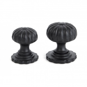 Black Cabinet Knob (With Base) - Large