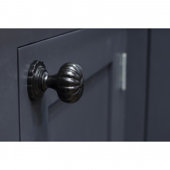 Black Cabinet Knob (With Base) - Large