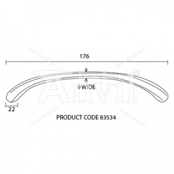 Shell Pull Handle 7'' - Natural Smooth