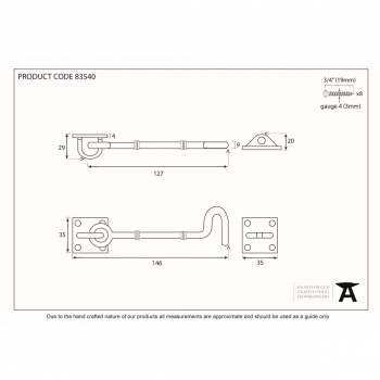 Black 5'' Cabin Hook