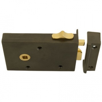 Left Hand Bathroom Latch - Brass or Iron