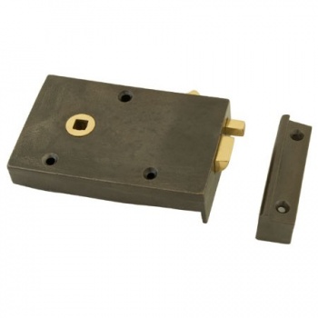 Left Hand Bathroom Latch - Brass or Iron