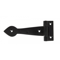 Black Smooth 6'' T Hinge (Pair)