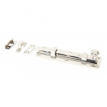 Polished Nickel 6'' Universal Knob Bolt Straight