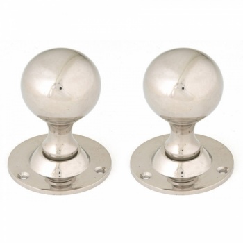 Polished Nickel Ball Mortice Knob Set