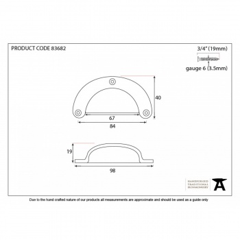 Natural Smooth Plain Drawer Pull