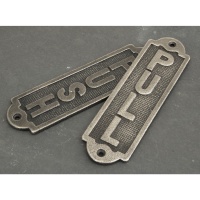 Push Sign - Antique Pewter